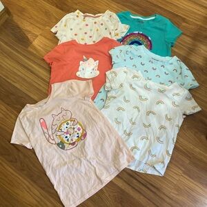 Lot of 6 kids short sleeved tees Medium 7/8 New without tags Cat and Jack